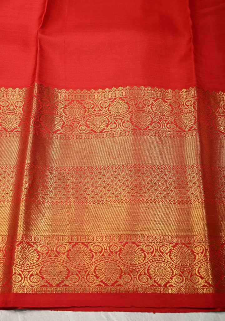 Black Pure Kanjivaram Silk Saree with Floral Digital Print and Contrast Zari Border | SILK MARK CERTIFIED