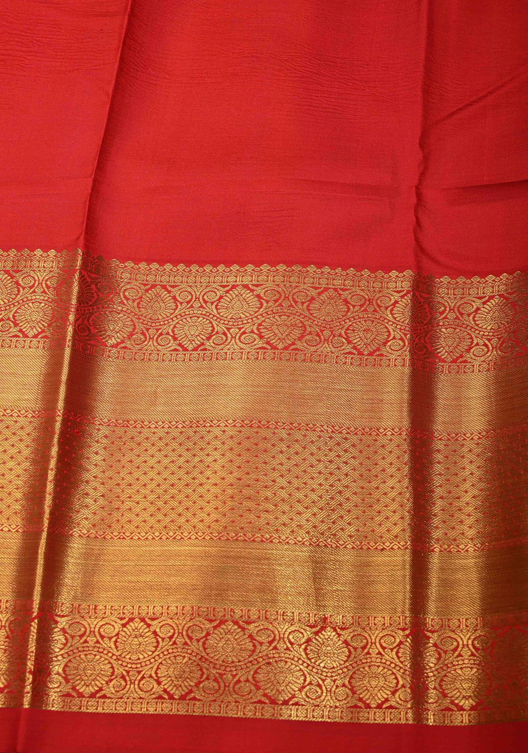 Jade Green Pure Kanjivaram Silk Saree with Floral Digital Print and Contrast Wide Zari Border | SILK MARK CERTIFIED