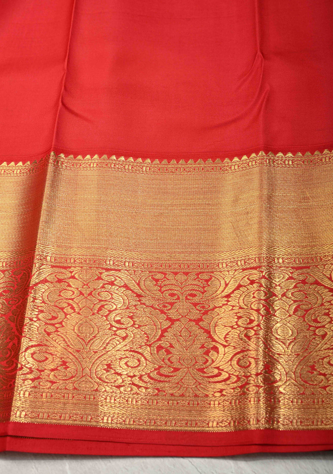 Chocolate Brown Pure Kanjivaram Silk Saree with Abstract Floral Digital Print and Contrast Zari Border | SILK MARK CERTIFIED