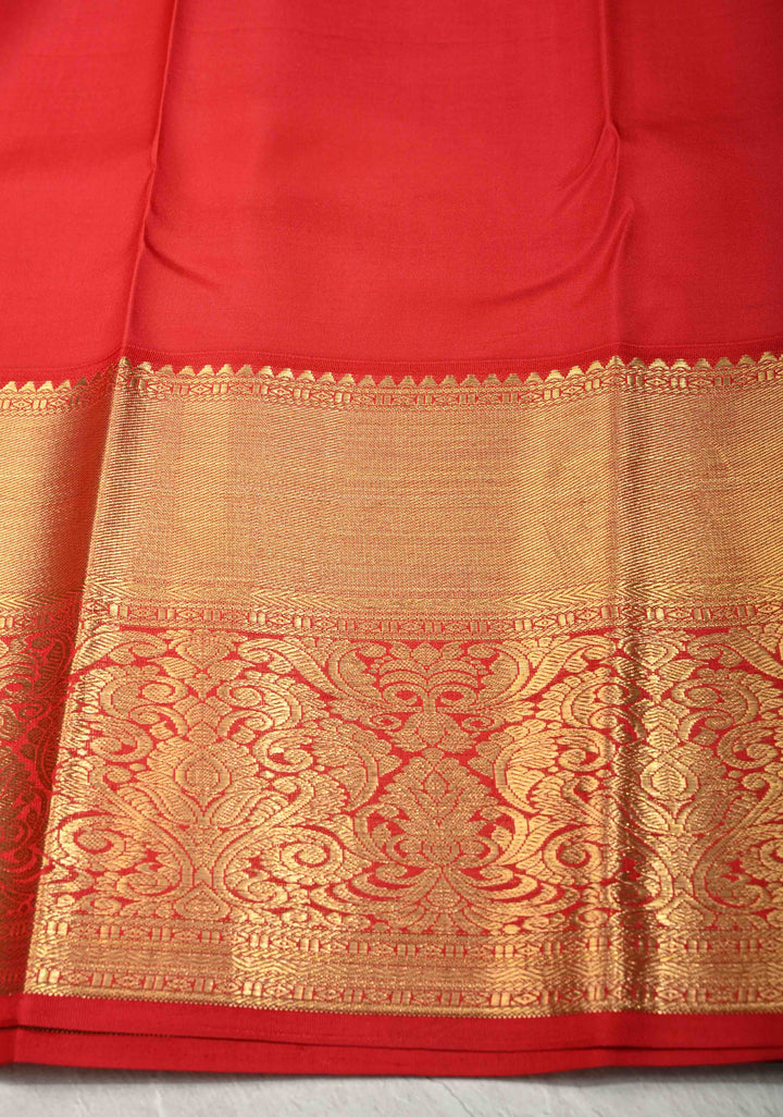 Chocolate Brown Pure Kanjivaram Silk Saree with Abstract Floral Digital Print and Contrast Zari Border | SILK MARK CERTIFIED