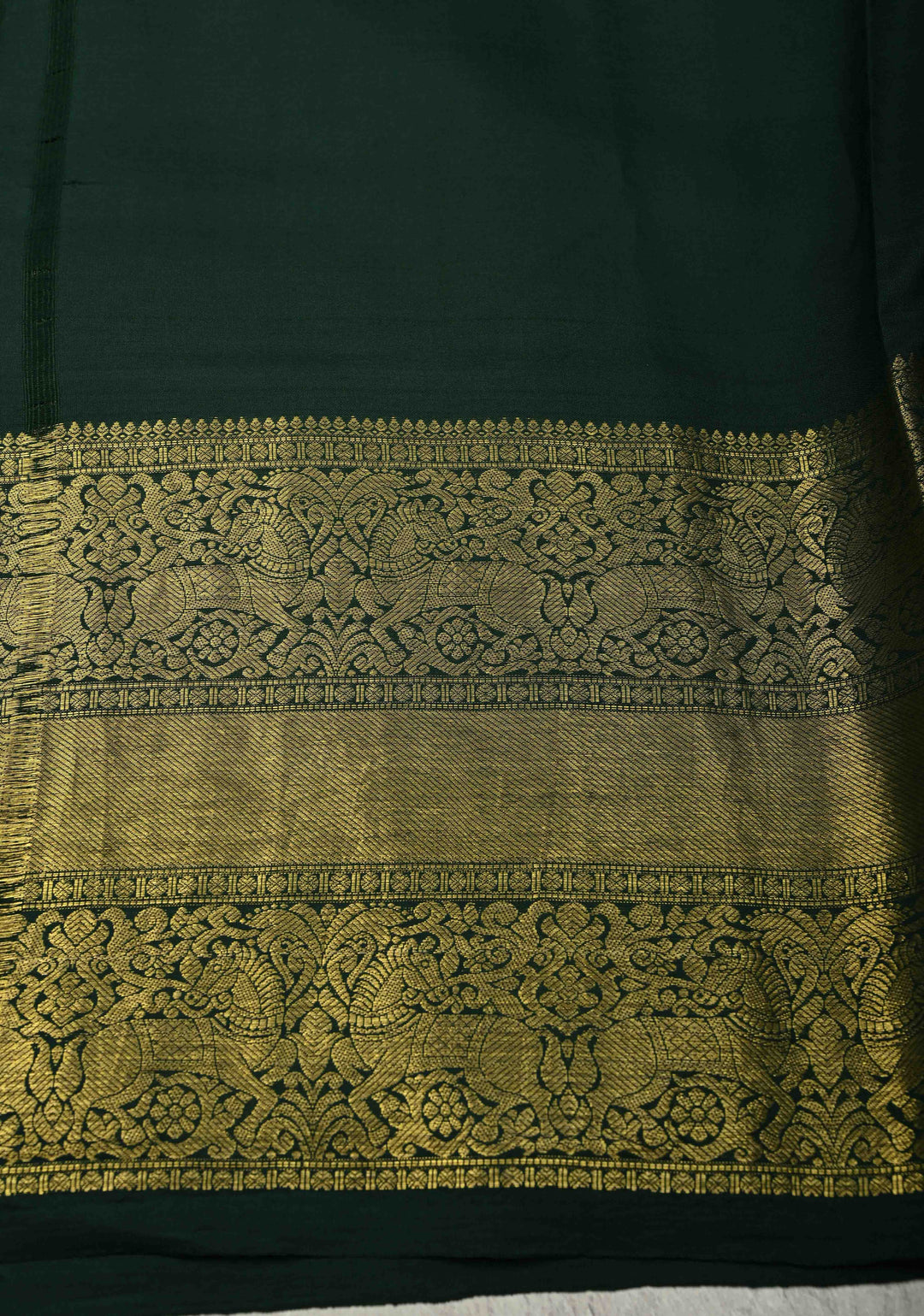 Authentic Pen Kalamkari HandPainted on Pure Kanjivaram Silk Saree with Zari Border | SILK MARK CERTIFIED