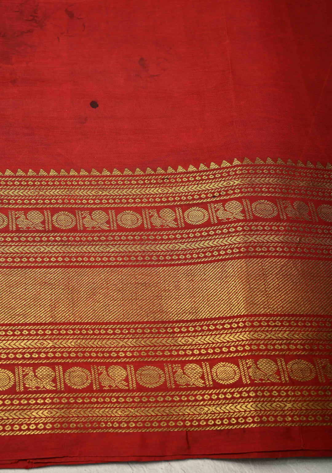 Authentic Pen Kalamkari HandPainted  on Pure Kanjivaram Silk Saree with Contrast Zari Border | SILK MARK CERTIFIED