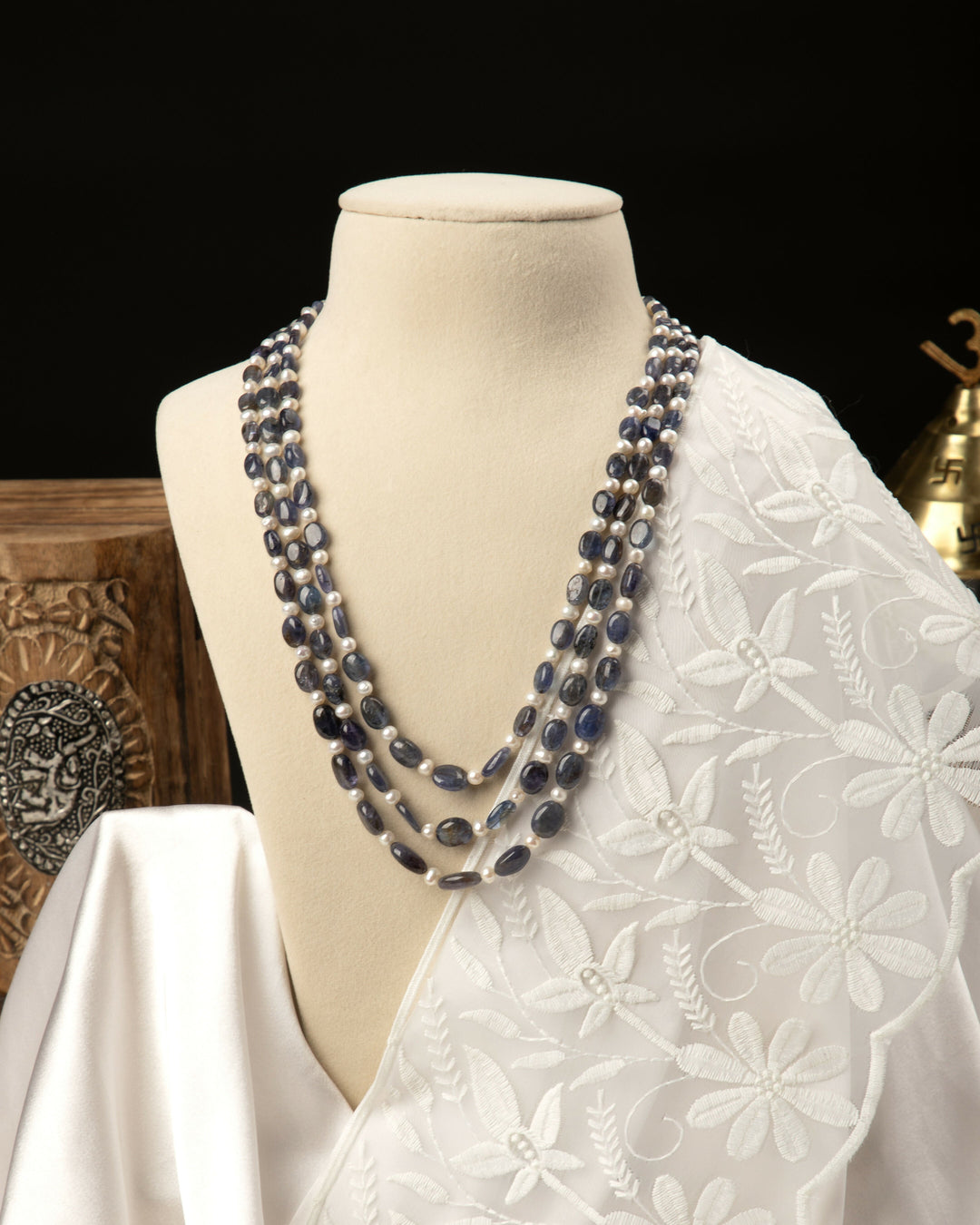 Neel Tara – Tanzanite & Pearl Mala | SHOBITAM