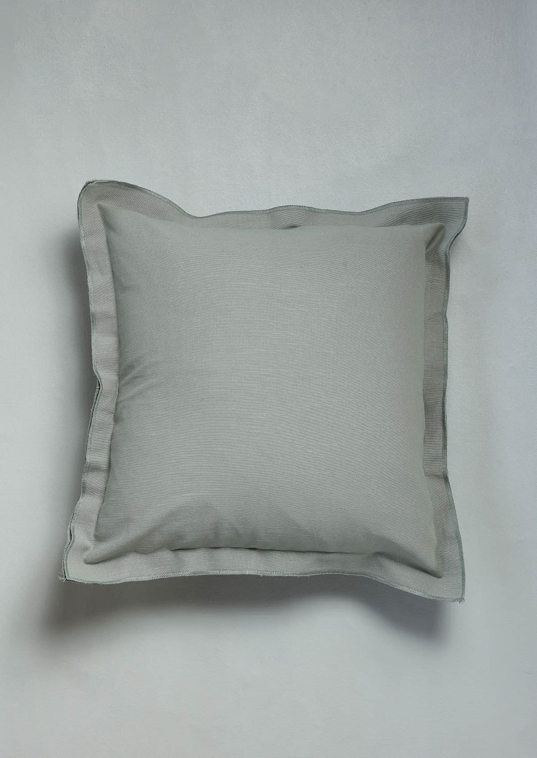 Basil Green Solid 100% Cotton Cushion Cover For Sofa | SHOBITAM