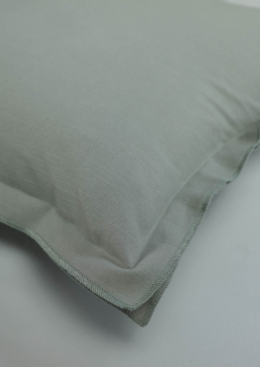 Basil Green Solid 100% Cotton Cushion Cover For Sofa | SHOBITAM