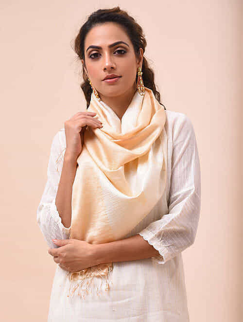 Hand Woven Shibori Pure Silk Stole | SHOBITAM