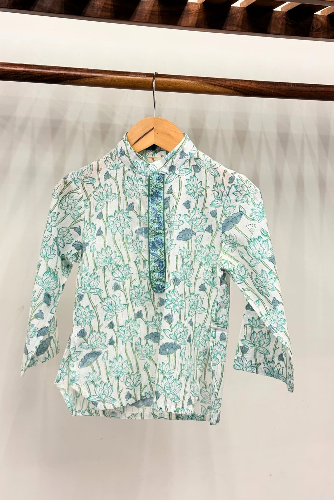 Blue Lotus Bloom Kurta Set | SHOBITAM