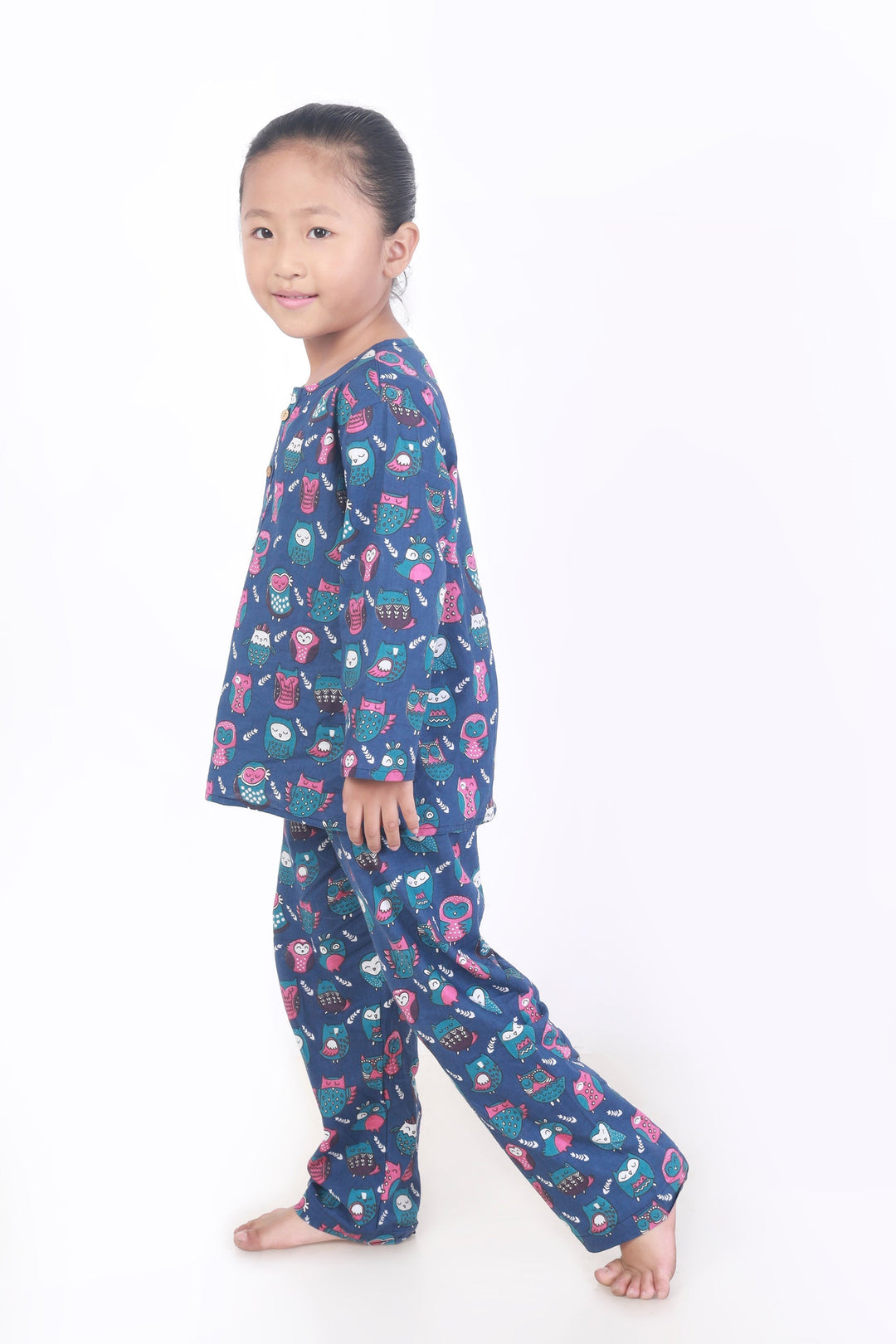 Sleepy Owl Cotton Nightsuit for Kids Unisex | SHOBITAM