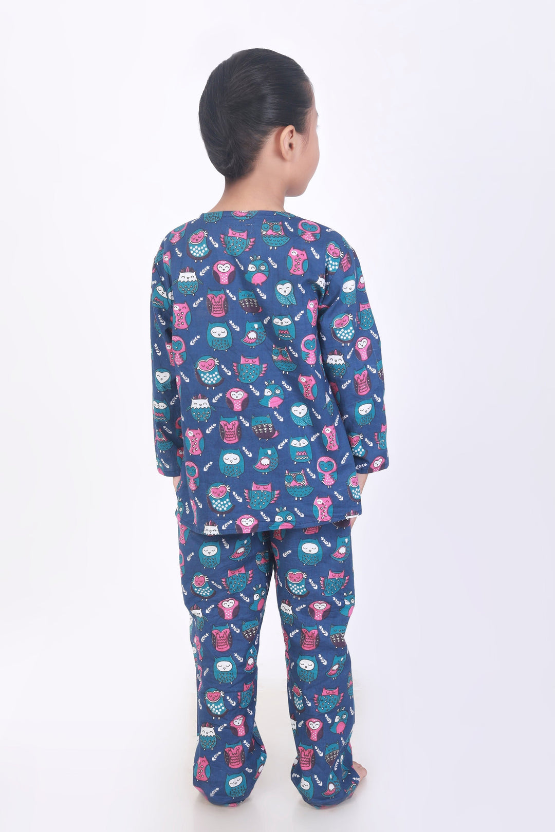 Sleepy Owl Cotton Nightsuit for Kids Unisex | SHOBITAM