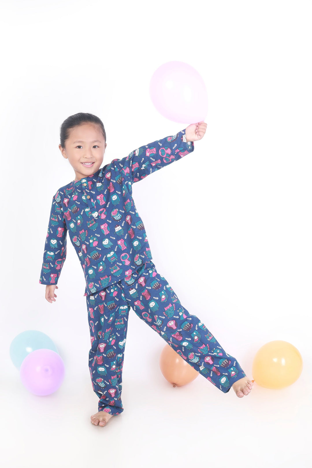Sleepy Owl Cotton Nightsuit for Kids Unisex | SHOBITAM