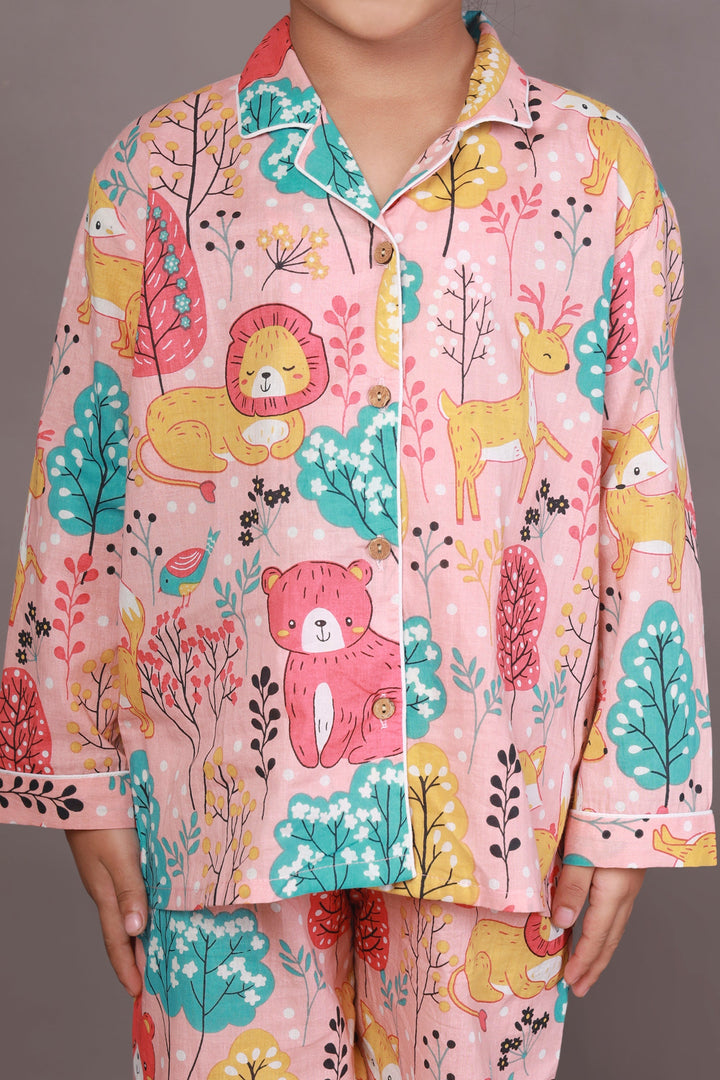 Peachy Simba and Baloo Shirt & Pyjama Nightsuit for Kids Unisex | SHOBITAM