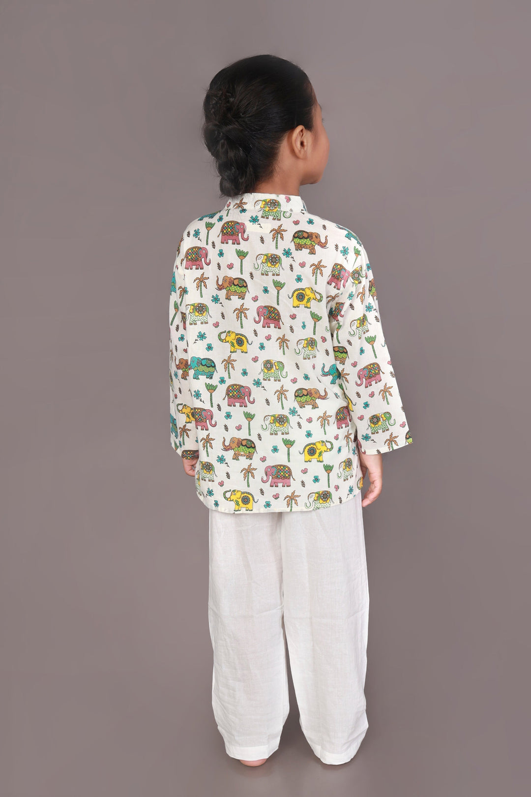 Haathi mere Saathi Elephant Print Kurta Pyjama Nightsuit for Kids Unisex | SHOBITAM