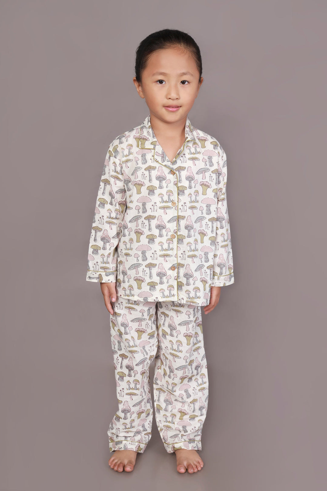 My Mushroom Story Print Shirt & Pyjama Unisex Nightsuit | SHOBITAM