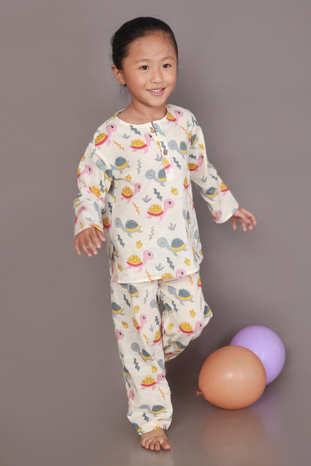 Turtle Stories Print Co-ord Set for Kids Unisex | SHOBITAM