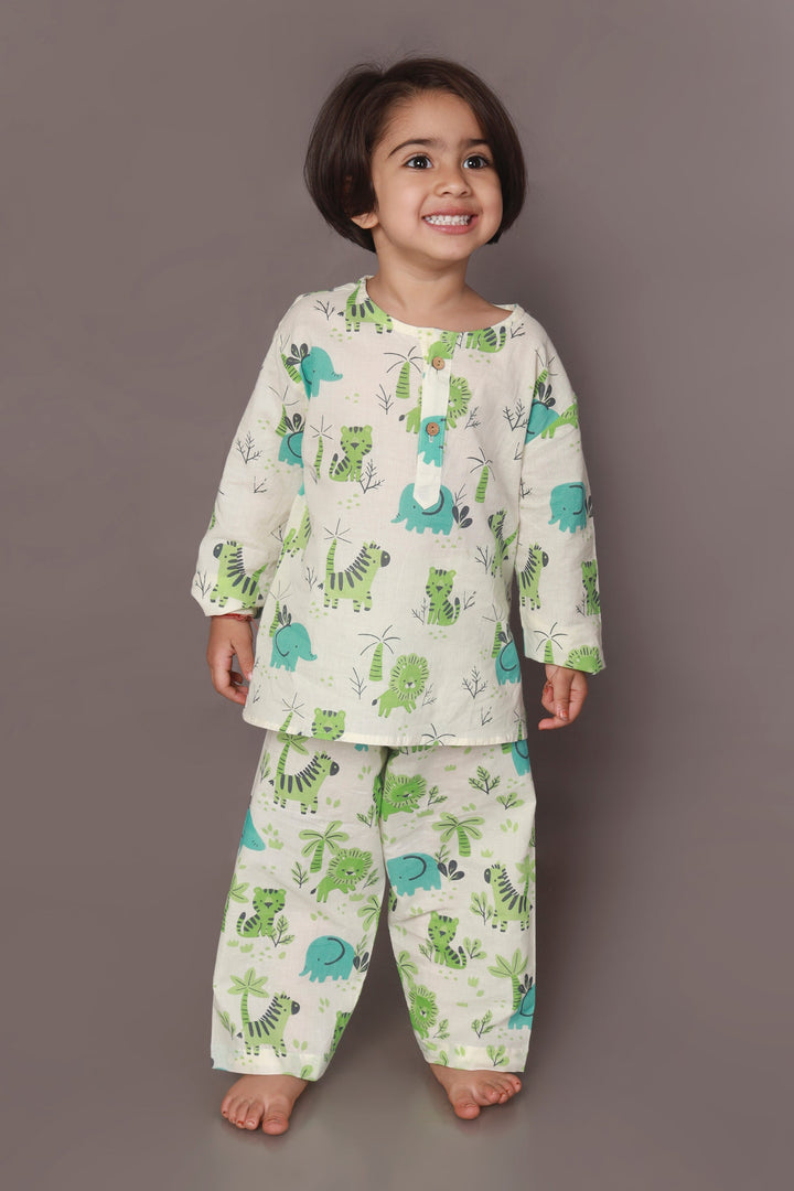 My Jungle Book Cotton Kurta & Pajama Set for Kids Unisex | SHOBITAM