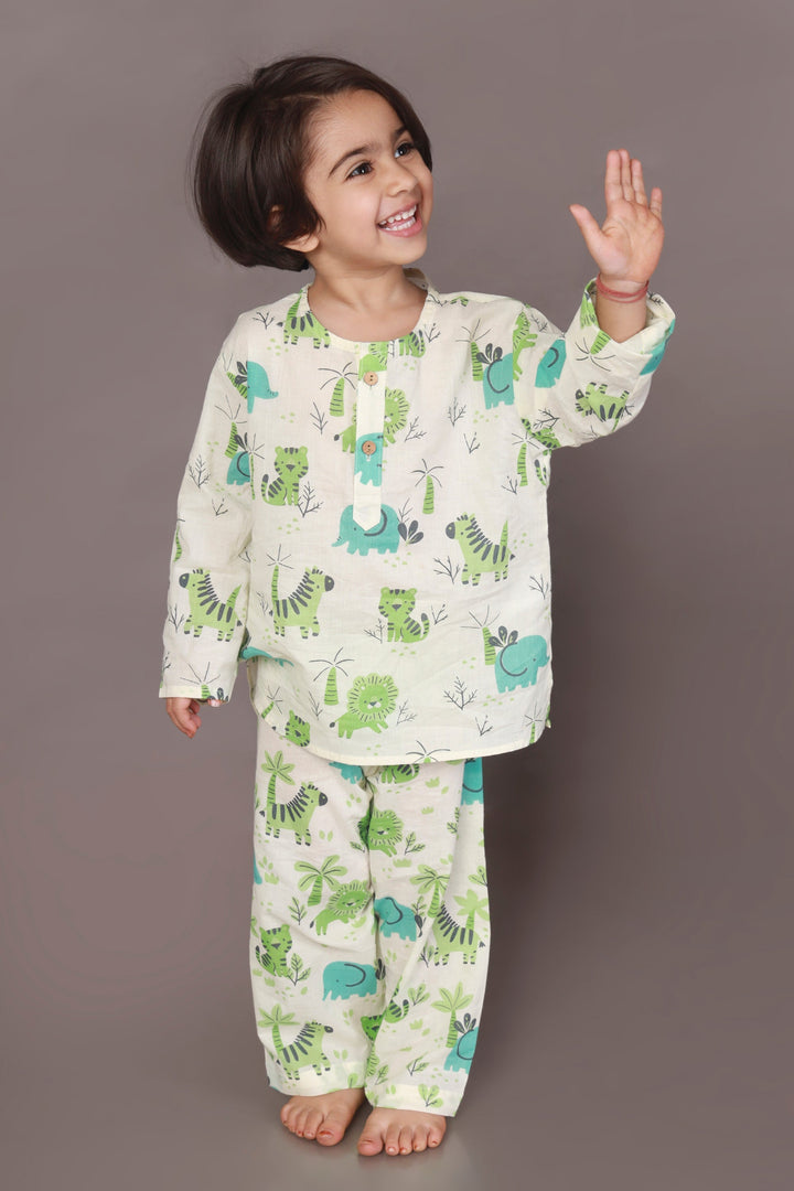 My Jungle Book Cotton Kurta & Pajama Set for Kids Unisex | SHOBITAM