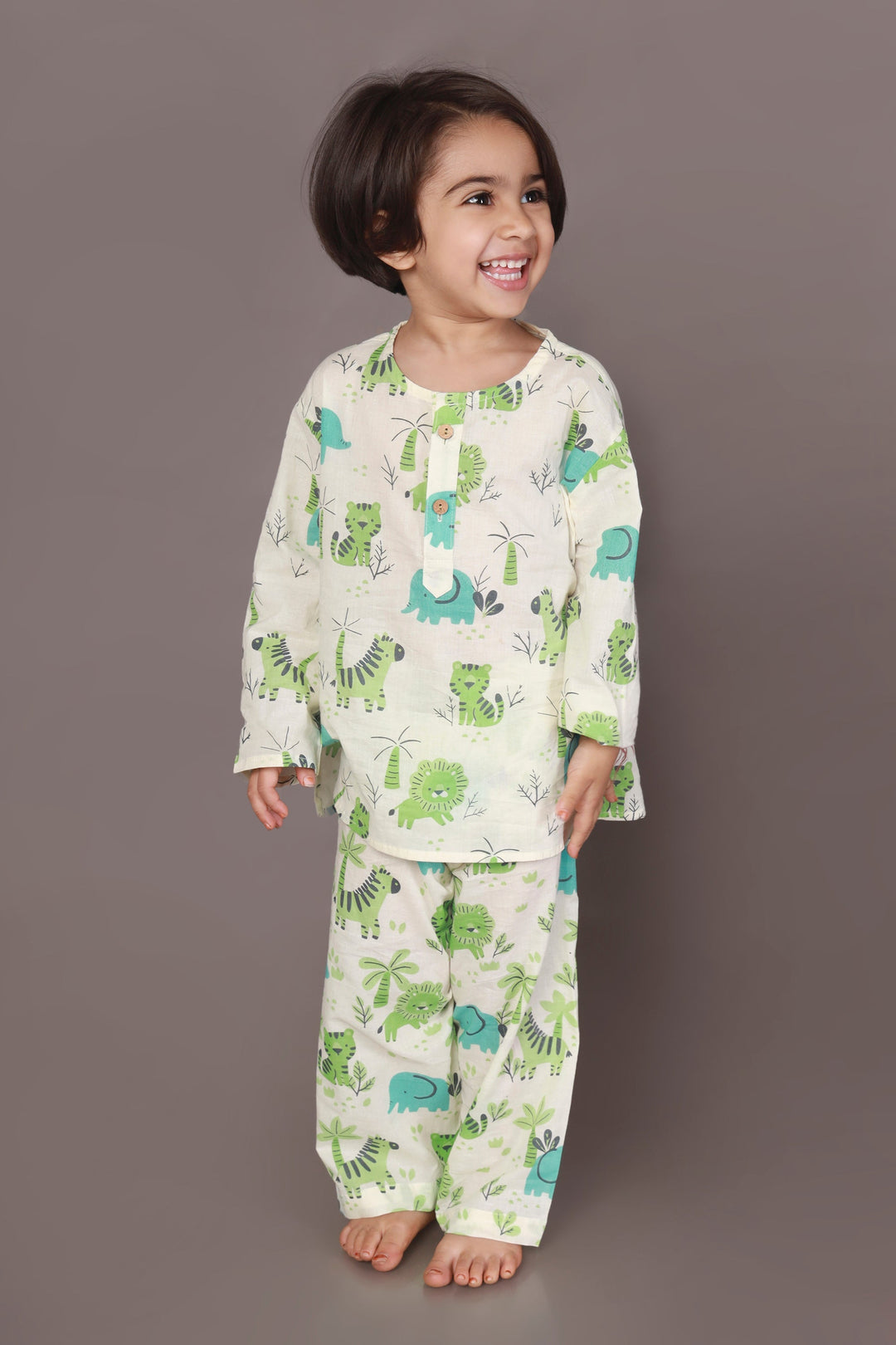My Jungle Book Cotton Kurta & Pajama Set for Kids Unisex | SHOBITAM