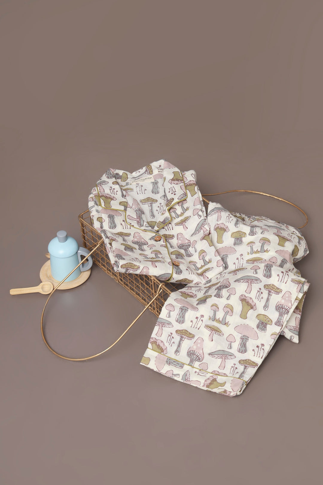 My Mushroom Story Print Shirt & Pyjama Unisex Nightsuit | SHOBITAM