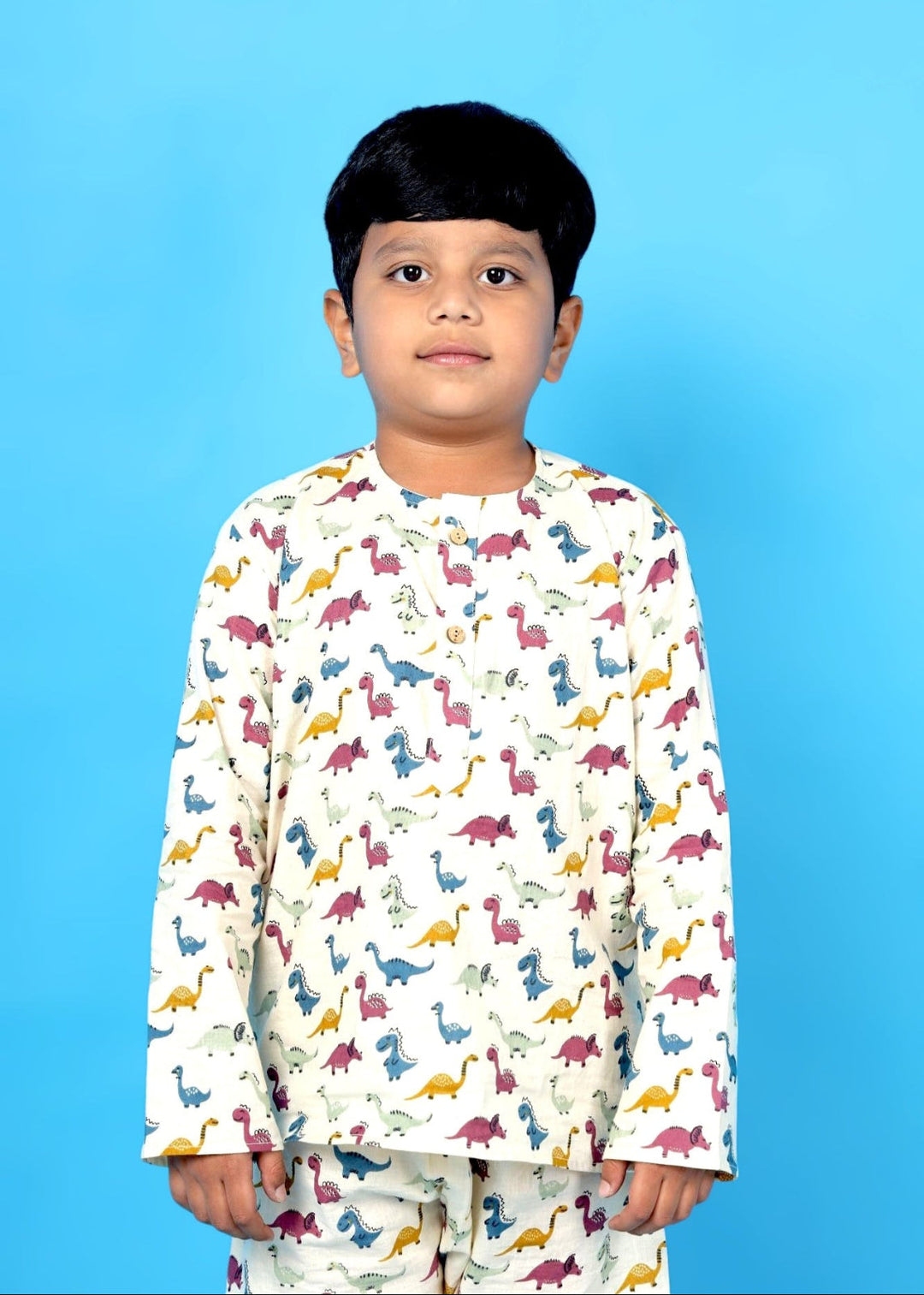 My Dinosaur Park Print Kids Unisex Nightsuit | SHOBITAM