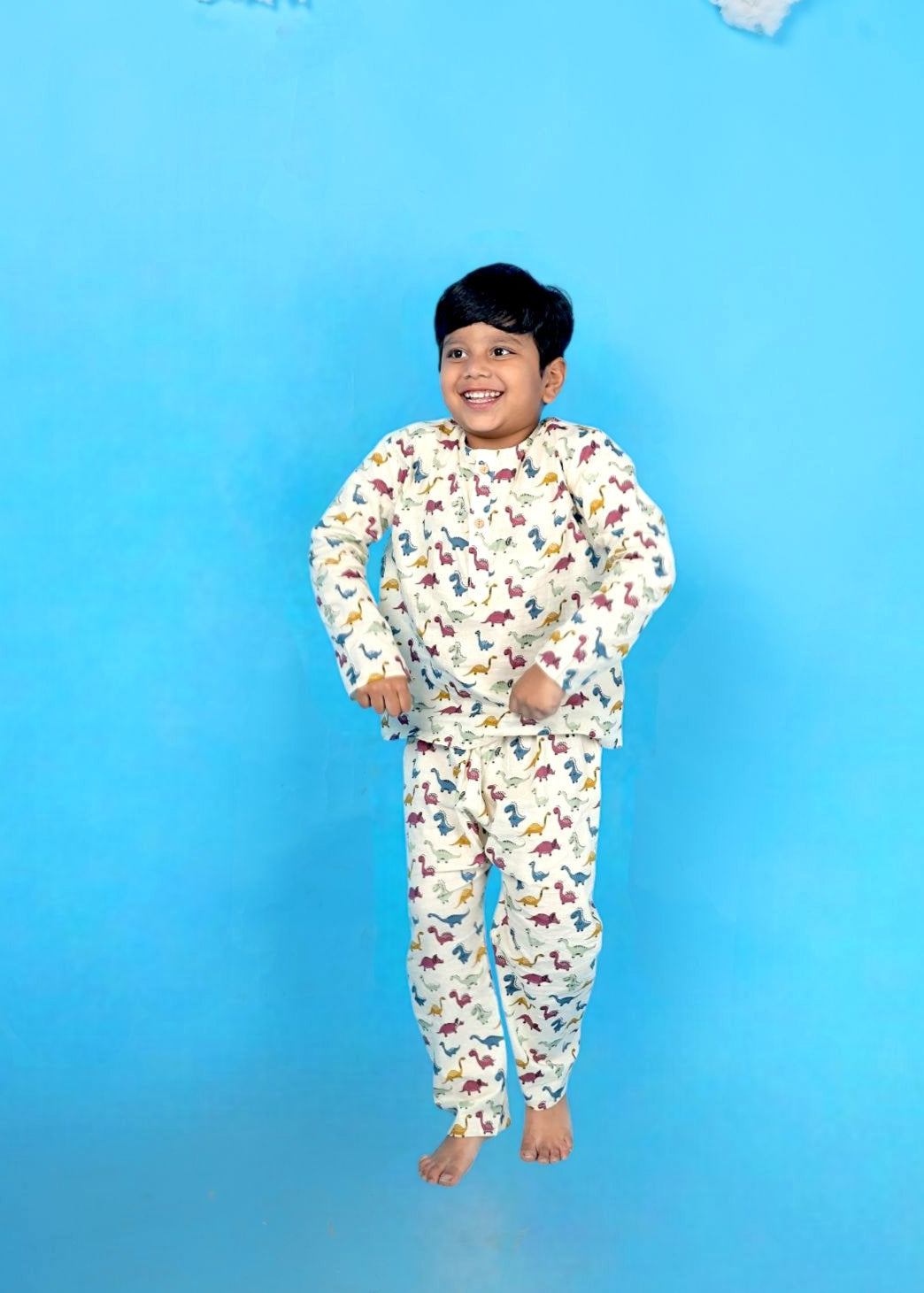 My Dinosaur Park Print Kids Unisex Nightsuit | SHOBITAM