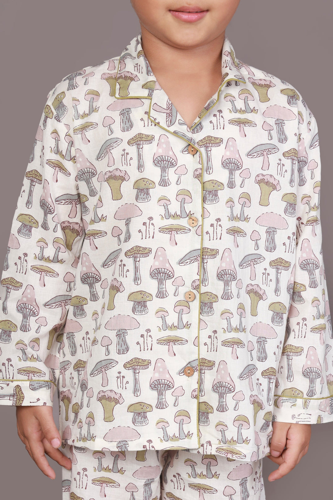 My Mushroom Story Print Shirt & Pyjama Unisex Nightsuit | SHOBITAM