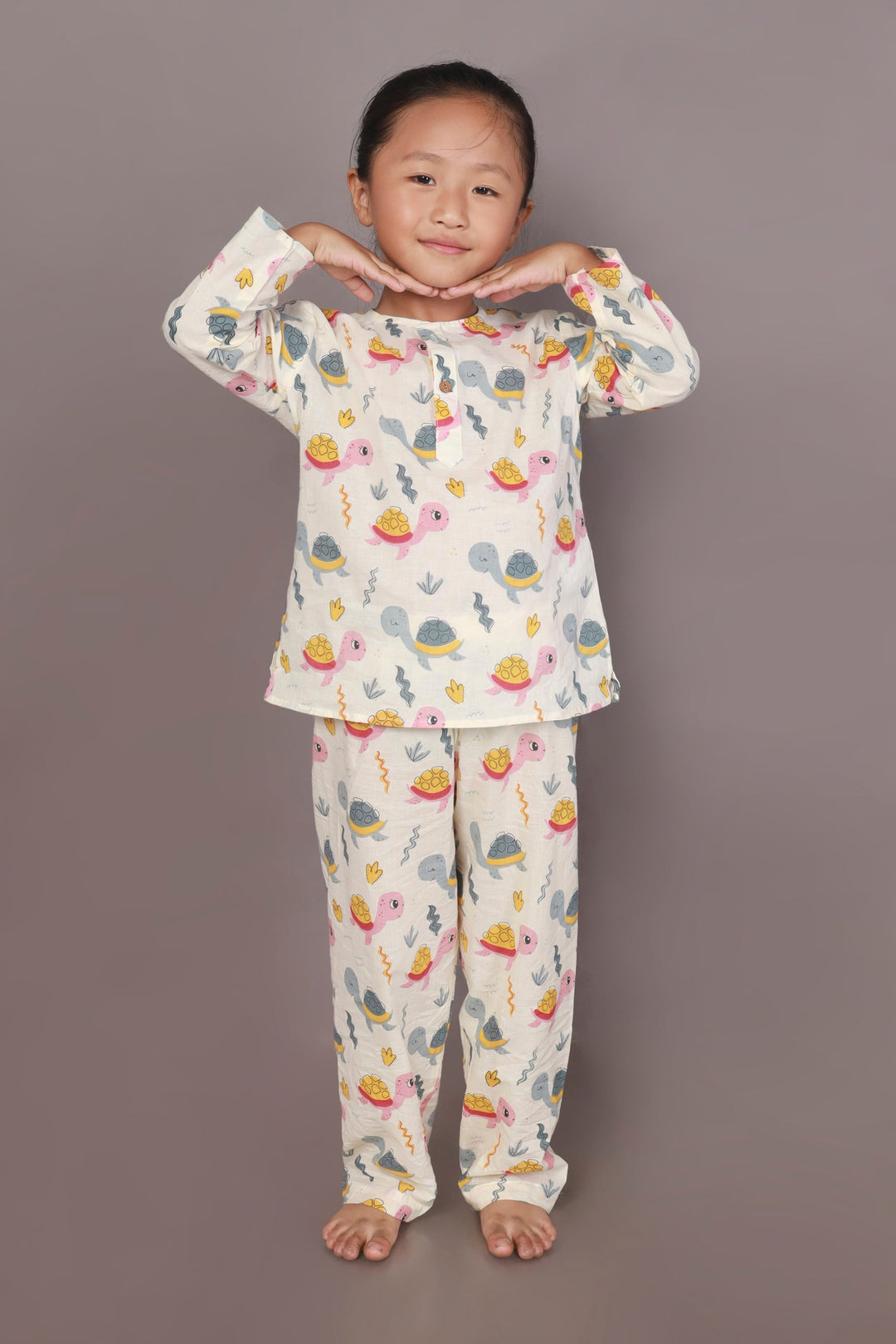 Turtle Stories Print Co-ord Set for Kids Unisex | SHOBITAM