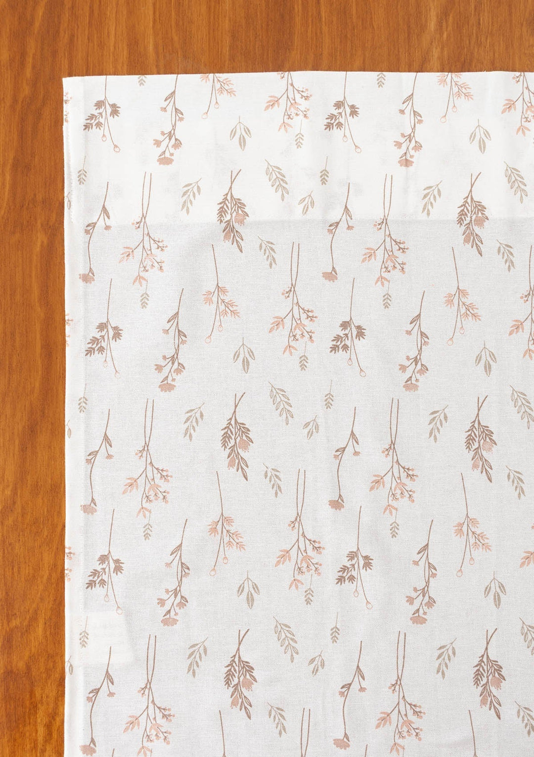 Breeze floral pattern 100% cotton curtain for living room - Light Reduction - Orange - Single Piece | SHOBITAM