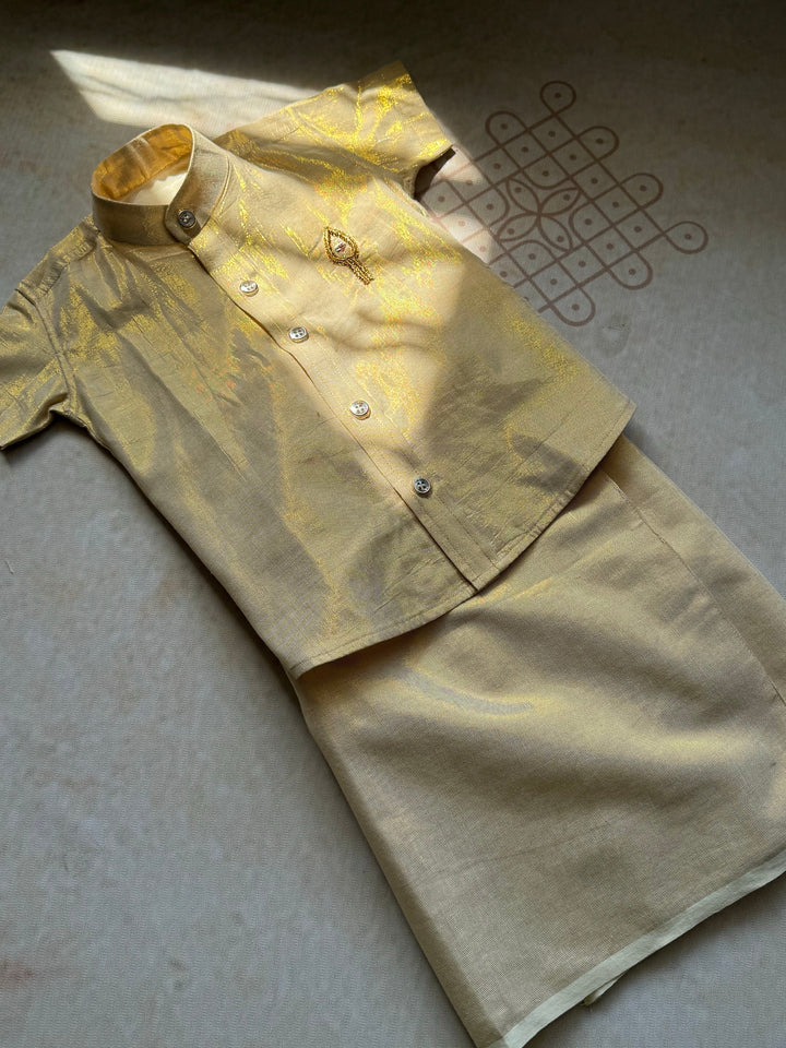 Boys Customisable Dhoti and Shirt - Express | SHOBITAM