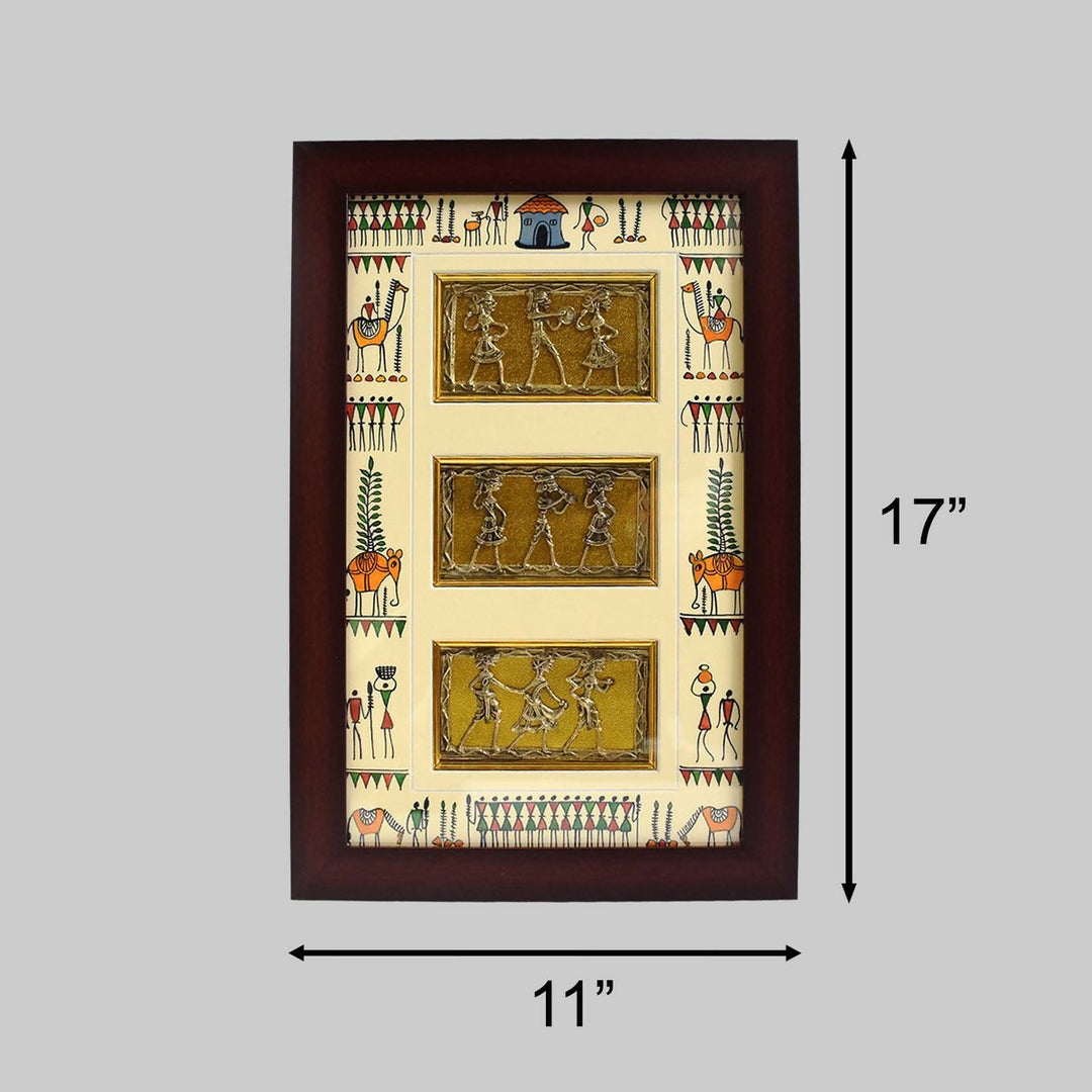 DHOKRA ART WALL HANGING FRAME 17.00*11.00*1.00 | SHOBITAM