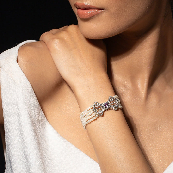 Halo Essence Bow Bracelet | SHOBITAM