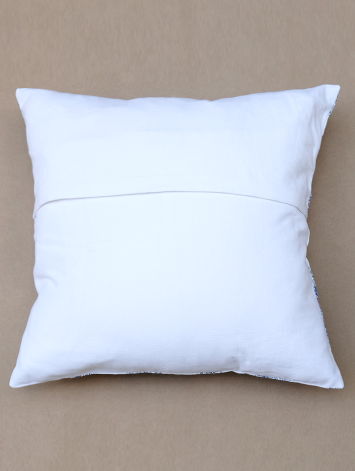 Jodhpur Joy: Distressed Print Paisley Pure Cotton Cushion Cover 16"X16'', Single piece