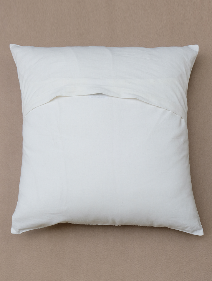 Cream Distress Ornamental Printed Cotton Cushion Cover 18"x18"1 piece