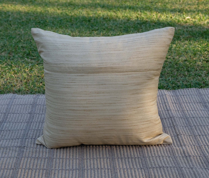 Ambi : Rust Hand Embroidered Cushion Cover 15.5" x 15.5", Single piece