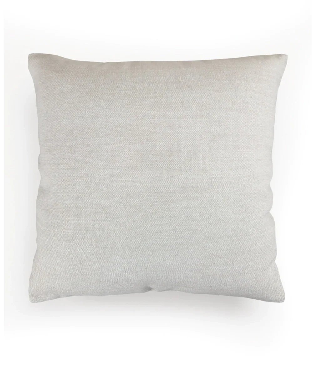 Light Beige Rajwarah Hand Embroidered Cushion Cover (16x16 Inches) | SHOBITAM
