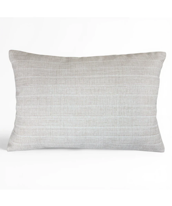 Light Beige & Brown Floral Whisper Hand Embroidered Cushion Cover (12x18 Inches)