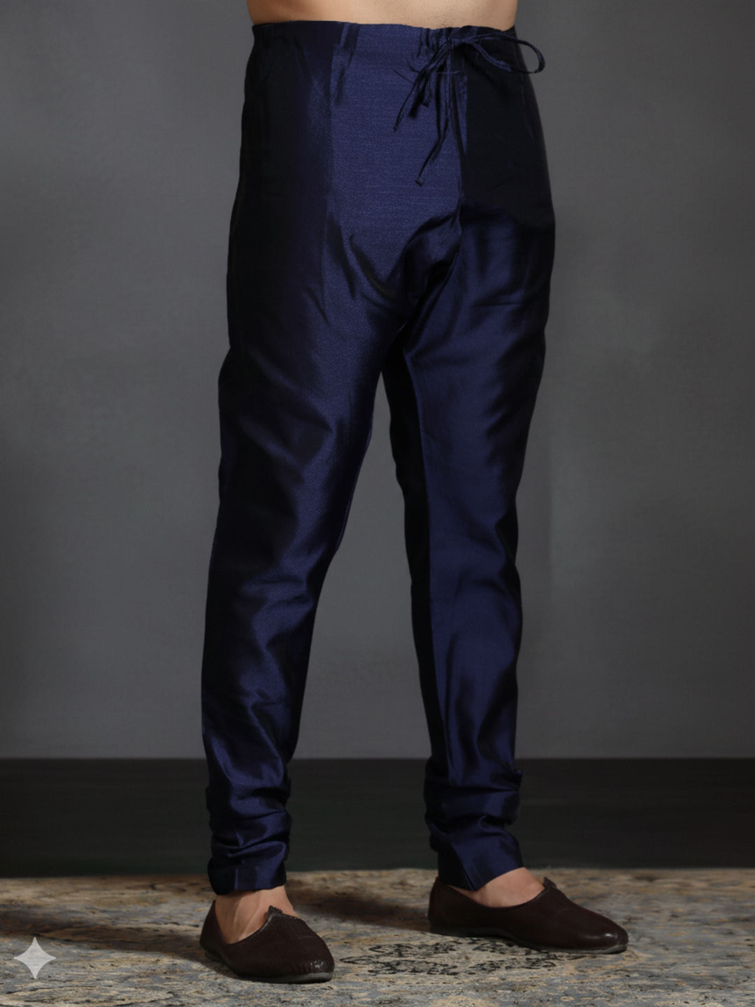 Royal Regal Blue Silk Churidar For Men | SHOBITAM