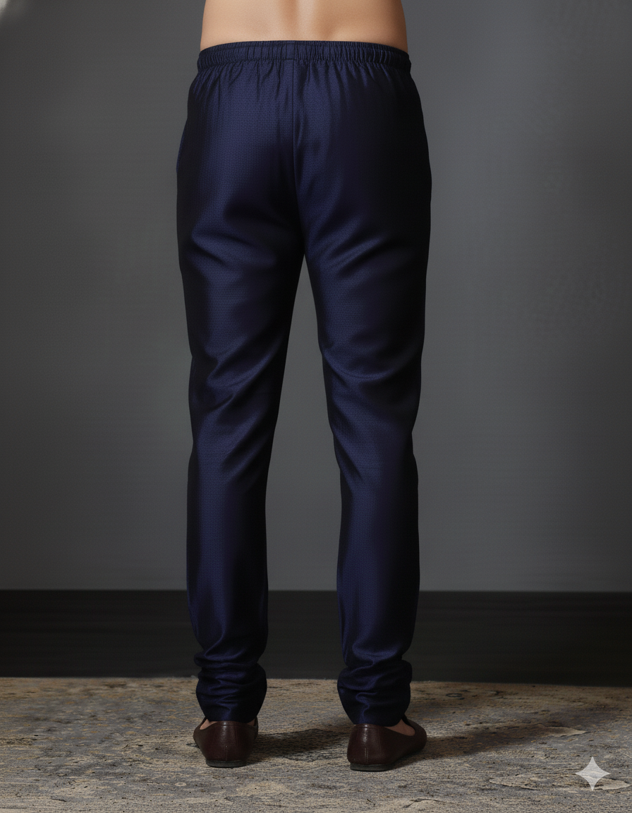 Royal Regal Blue Silk Churidar For Men | SHOBITAM