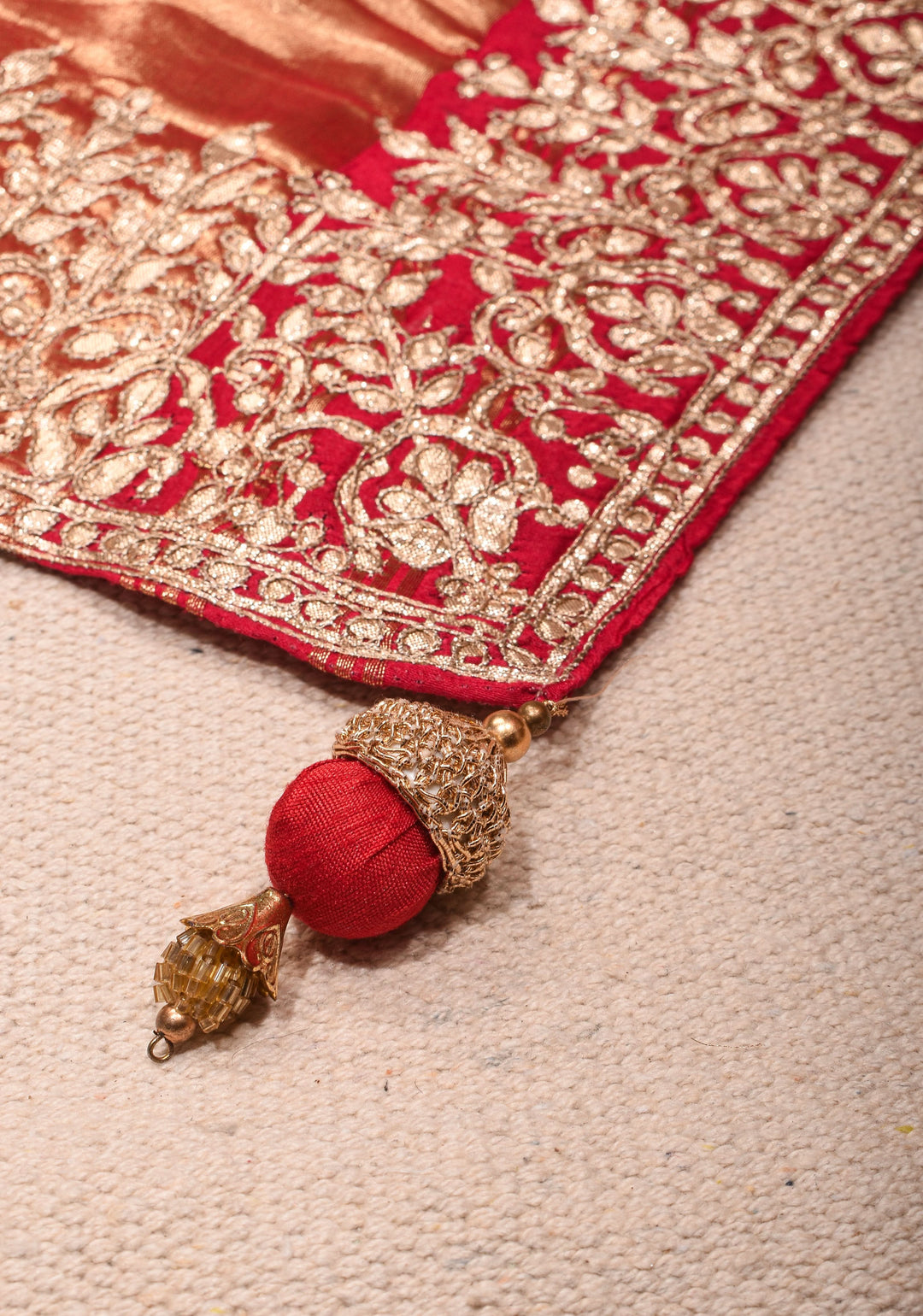 Gajji Silk Saree with Gotta Patti Border and Patola Digital Print in Teal