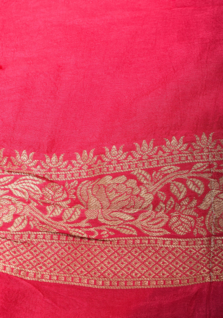 Exquisite Black Viscose Saree with Meenakari Parrot and Floral design and zari border