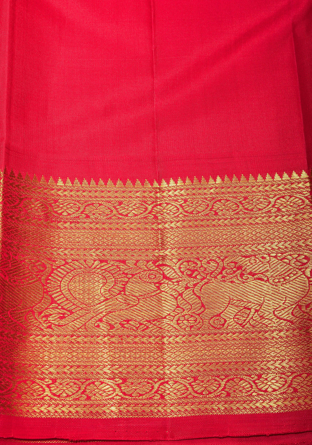 Stunning Korvai Weave Black And White Checks Pure Kanjivaram Silk Saree with Grand Pallu and Red Zari Border | SILK MARK CERTIFIED