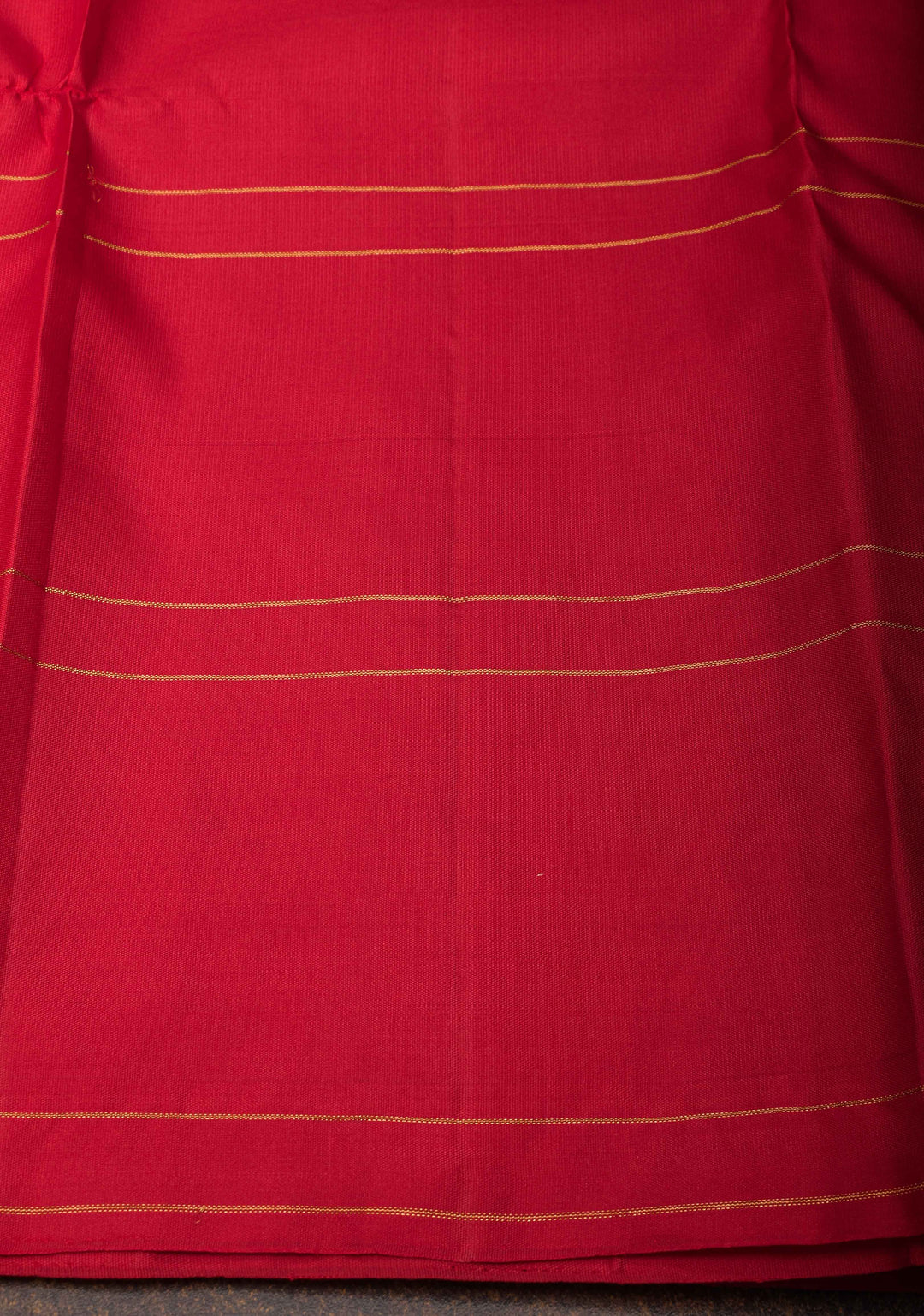 Red Borderless Pure Kanjivaram Silk Saree with Checks Pattern and Sona Rupa Motifs | SILK MARK CERTIFIED