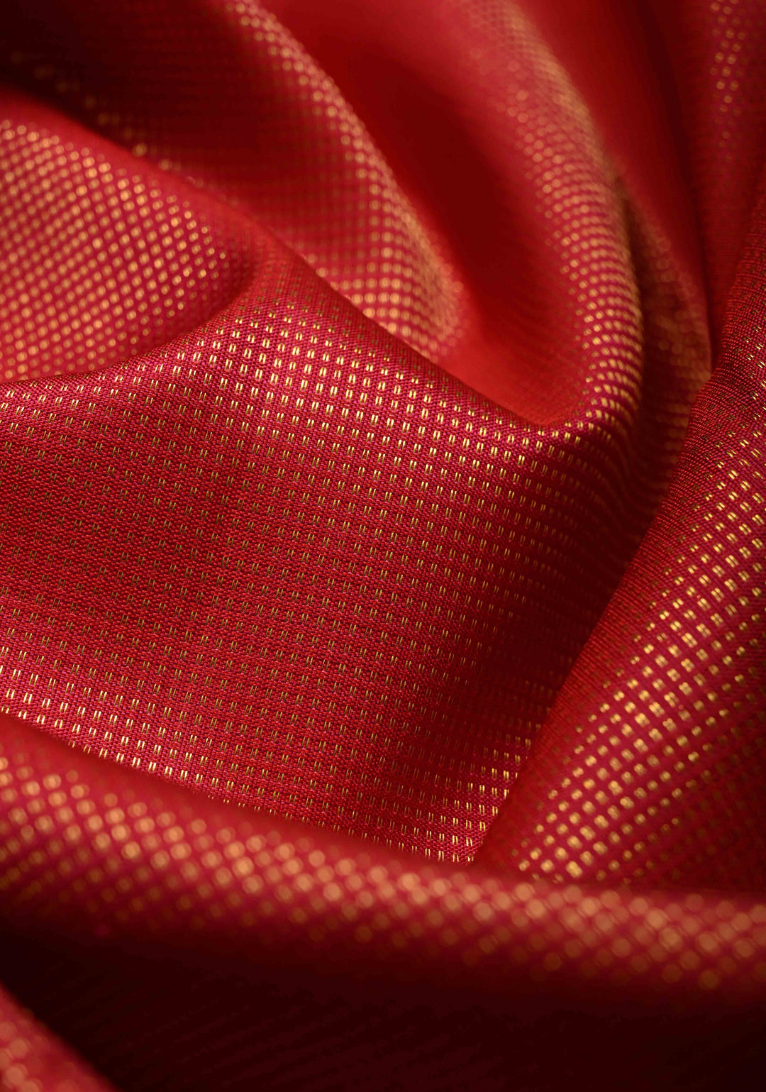 Pure Silk Zari Checks Kanjivaram Saree in Red with Zari Border| SILK MARK CERTIFIED
