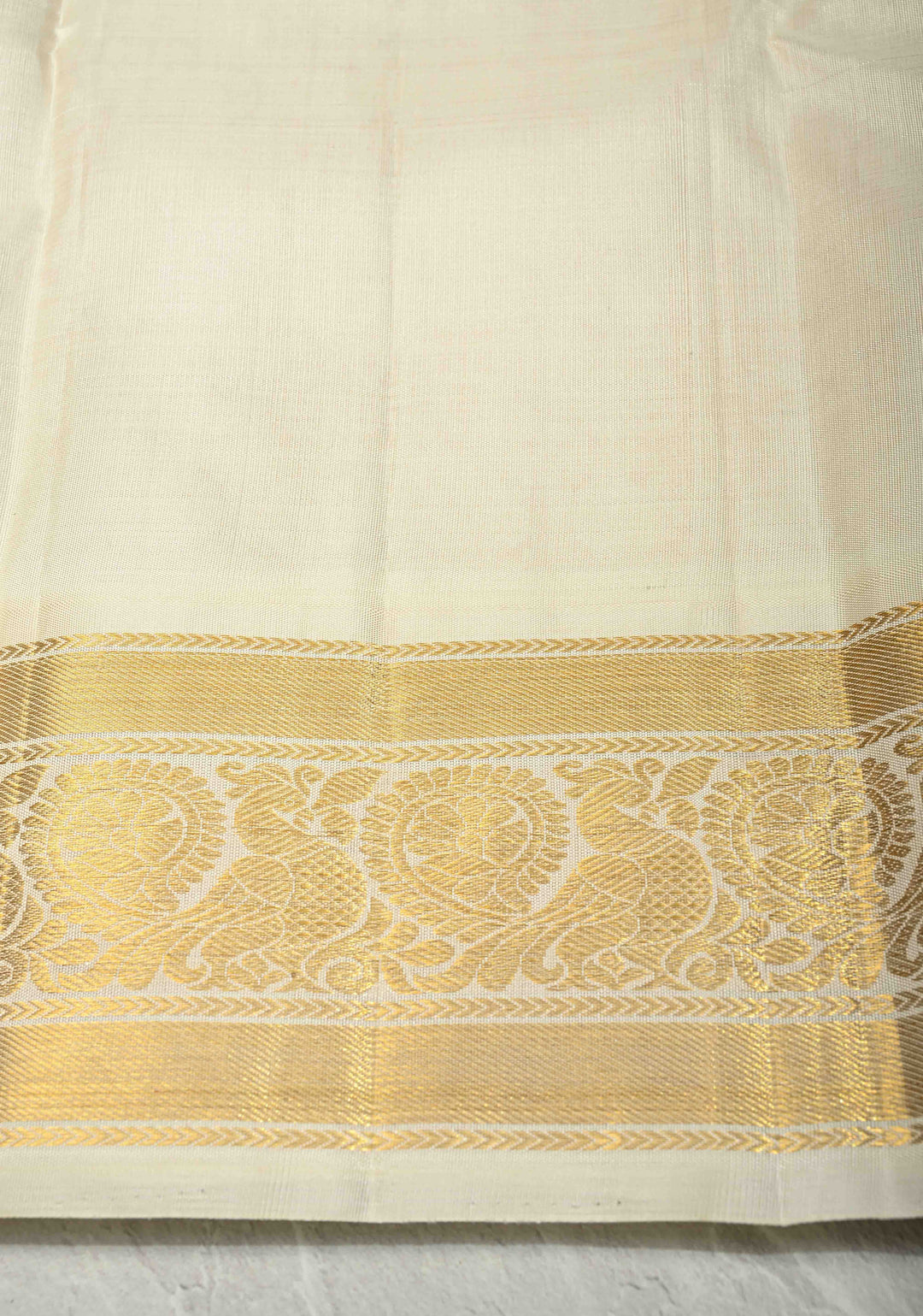 Black Pure Kanjivaram Silk Saree with Meenakari Resham Buttas and Contrast Korvai Ganga Jamuna Border | SILK MARK CERTIFIED