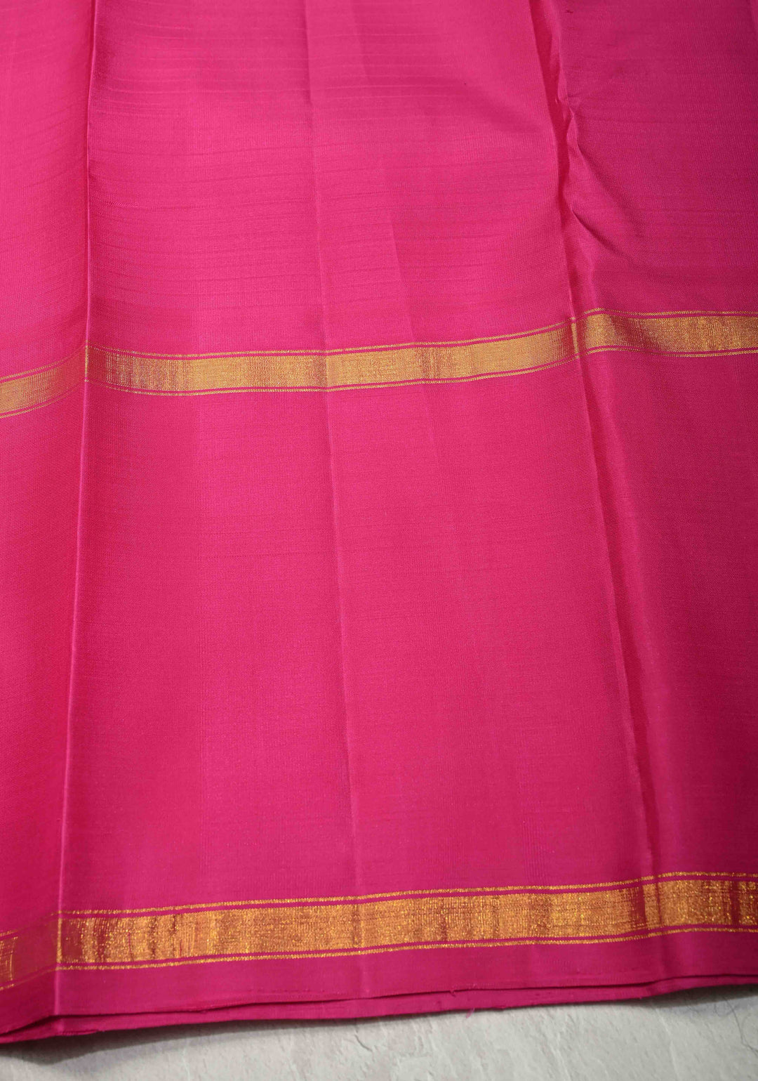 Cream Pure Kanjivaram Silk Saree with Thread Checks and Contrast Ganga Jamuna Border | SILK MARK CERTIFIED
