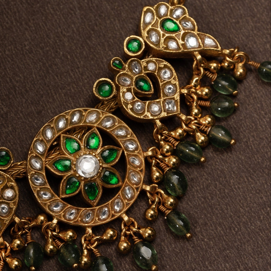 92.5 Silver Chakra-Floral Kundan Necklace | SHOBITAM