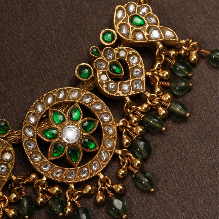 92.5 Silver Chakra-Floral Kundan Necklace | SHOBITAM
