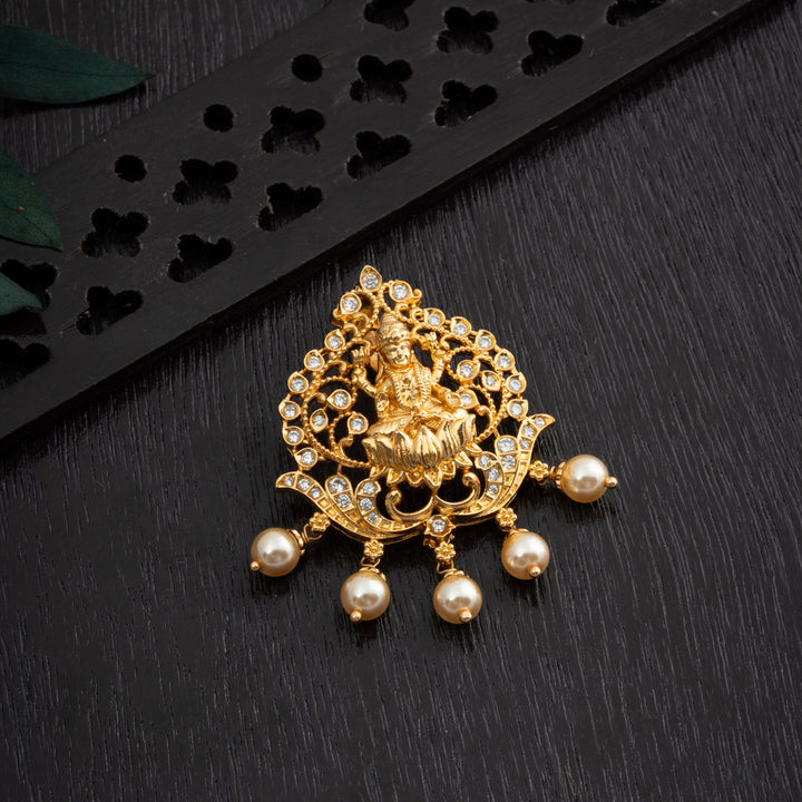 92.5 Silver, Gold Plated, Shrevara Temple Pendant