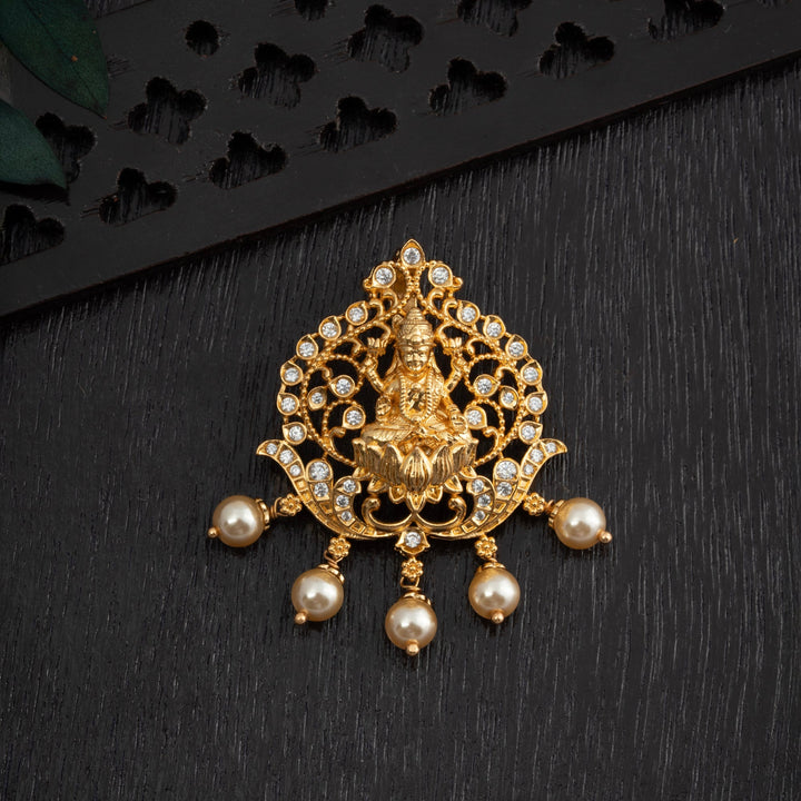 92.5 Silver, Gold Plated, Shrevara Temple Pendant