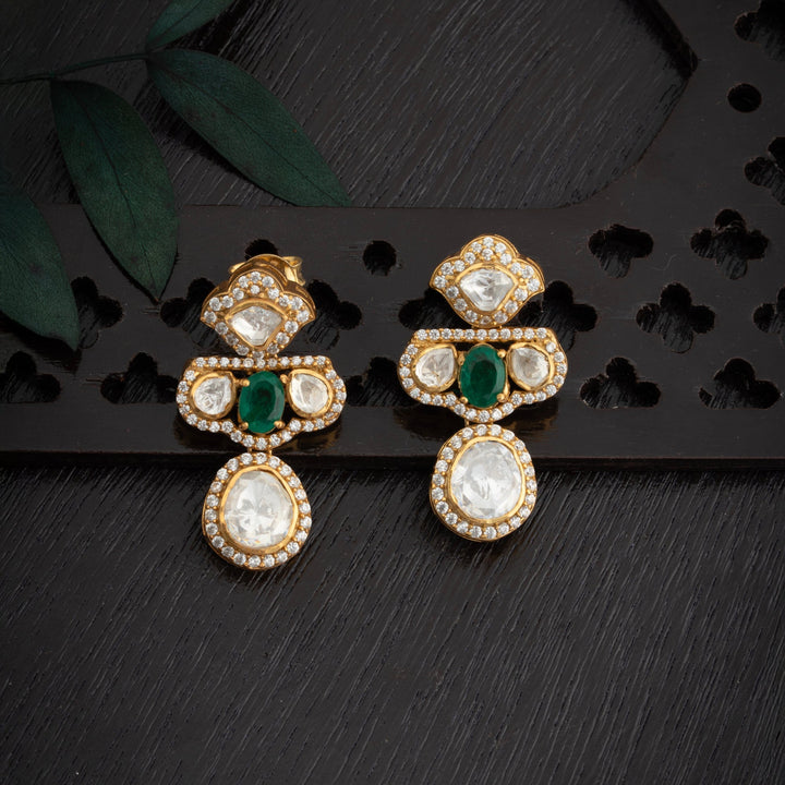 92.5 Silver, Gold Plated, Leafy Victorian Danglers