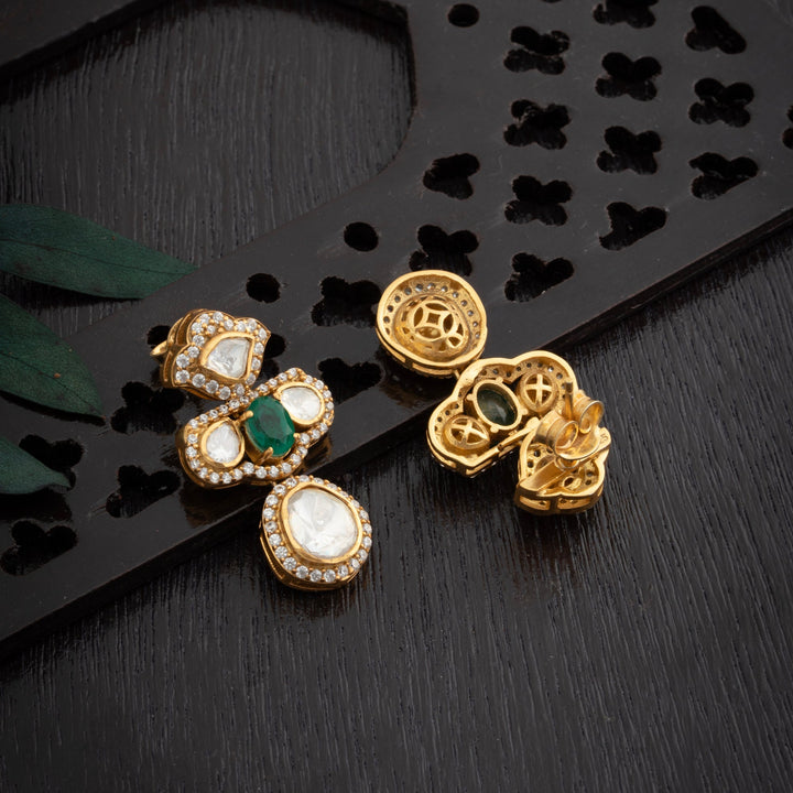 92.5 Silver, Gold Plated, Leafy Victorian Danglers